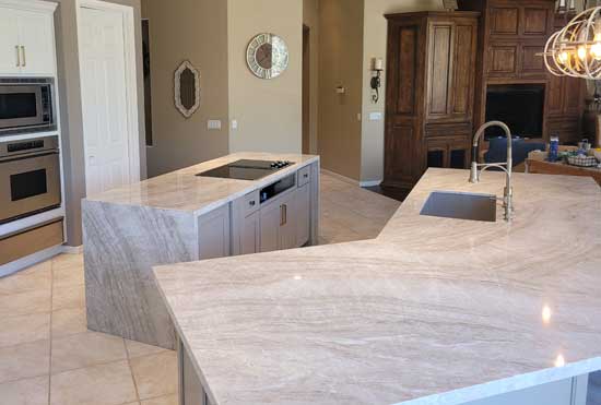 Taj Mahal Quartzite Kitchen Countertop